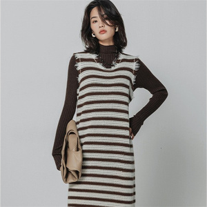 毛线连衣裙长裙