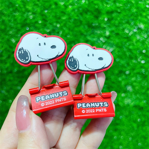 45包邮~史努比夹子卡通长尾夹创意卡通造型燕尾夹办公文具票据夹