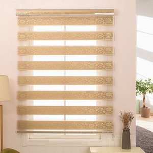 卷帘卫生间厕所防水卧室窗户玻璃遮光免打孔拉式升降双层百叶窗帘