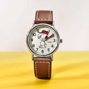 timex天美时手表男夜光复古卡通史努比联名石英中性皮带休闲手表