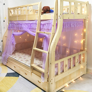 系绳子母床蚊帐高低床上下铺双层床上下床儿童家用梯形加密绑带