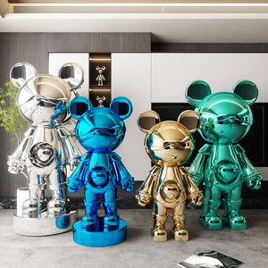 星星熊高端电镀大摆件公仔客厅电视柜轻奢落地软装饰品乔迁开业物