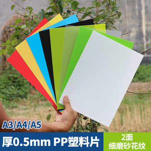 红黄蓝绿黑白色A3A4A5植物标签写字板挂牌手工材料防水PP塑料片硬