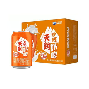 【重磅新品】新疆天润沙棘奶啤气泡乳酸菌饮料300ml*12罐装