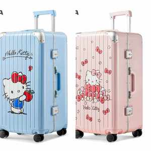 跺啦麦吉儿童拉杆箱银座xHelloKitty正版联名旅行箱女铝框trunk行