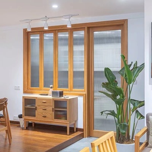 定制室内木窗框架推拉窗长虹玻璃上翻窗左右折叠窗日式原木窗户