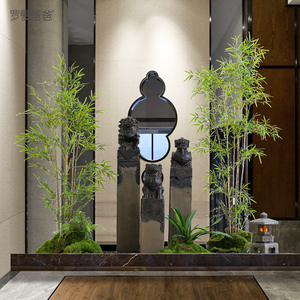 罗曼爸爸仿真植物盆景大型中式竹子室内餐厅酒店假绿植装饰造景