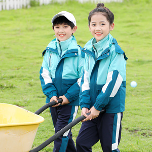秋冬季儿童高尔夫服装套装防风外套男童女童保暖长裤golf球服童装