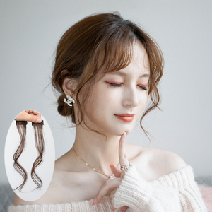 龙须刘海假发 八字微卷两侧空气刘海女真发自然修脸刘海假发片