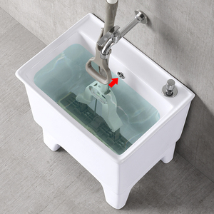 阳台陶瓷拖把池迷你卫生间小号30cm拖布池落地式家用小水池污水盆