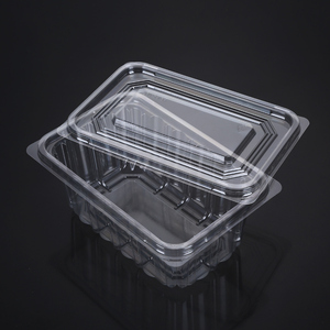 西点蛋糕透明包装盒方形加厚芝麻条饼干曲奇桃酥一次性塑料打包盒
