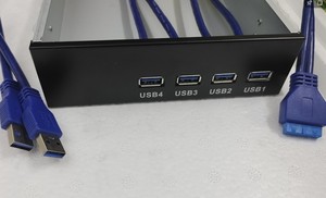 机箱usb3.0前置面板 光驱位usb3.0分线器 hub20Pin转usb3.0扩展卡