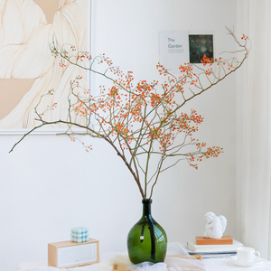 蔷薇果鲜切枝家用山归来果子水养造型插花禅意鲜花可做干花年宵花