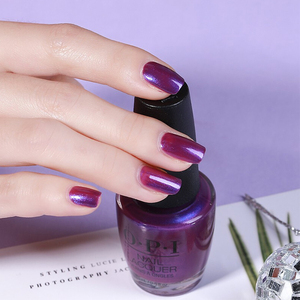 opi指甲油梦幻偏光细闪风铃紫t85免烤持久美甲快干环保不可撕拉