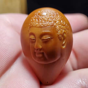 苏工张超纯手工雕刻薄艺雕生肖守护神橄榄核雕刻三通