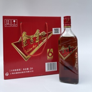 金色年华6年陈黄酒500ml*6瓶*2箱 10度特型半干上海老酒 两箱价
