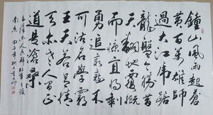 河北 季大卯 耕夫 2014年 真迹 书法 大六尺 钟山风雨起苍黄 特价