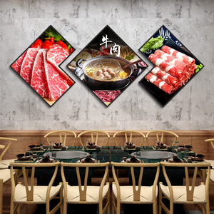 火锅店装饰画潮汕牛肉饭店背景墙挂画餐饮牛肉馆餐厅餐馆包间壁画