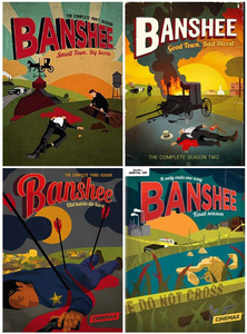 美剧dvd:大盗警长 一,二,三,四季/黑吃黑 1-4季 banshee 8碟