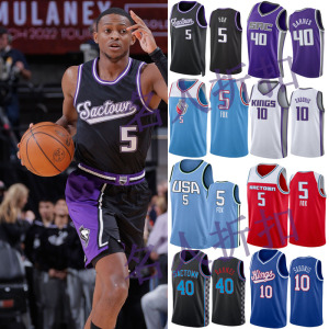 国王队球衣福克斯5号巴恩斯40萨博尼斯10男女复古sw城市版篮球服