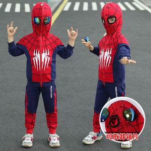 4童装5蜘蛛侠儿童套装3春秋长袖6岁小男孩帅气超人衣服运动三件套