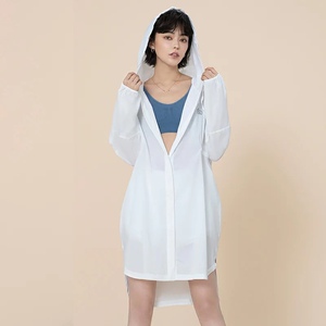 lets diet韩国风衣款防晒衣女中长款防紫外线超薄透气夏季