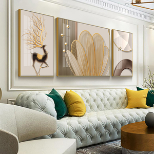 客厅三联画立体