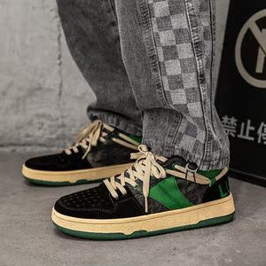 7 fela男鞋潮牌板鞋春季新款透气沙色户外休闲鞋街头青年运动鞋酷