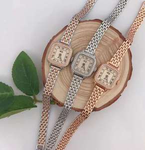 韩国专柜正品LLOYD 新款 方表盘 钻石表盘 月桂叶 钢带手表