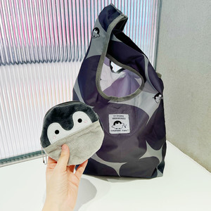 出口日本可爱企鹅环保袋大容量折叠购物袋