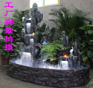 大型假山流水喷泉鱼池落地摆件瀑布景观室内花园阳台庭院山水盆景