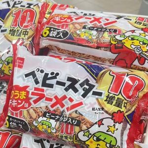 日本进口贝贝星鸡汁味干脆面点心面即食面儿童零食 6袋入138g