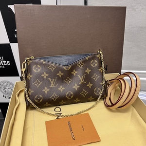 lv 传奇 pallas 手提 斜挎单肩 链条包 99新
