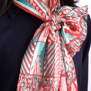 1折aurora丝巾-日本进口桑蚕丝加长大长巾真丝披围两用丝围巾