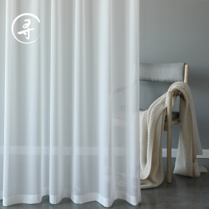 寻家超仙雪纺纱窗帘纱帘垂感半遮光阳台薄窗纱飘窗透明透光绸缎纱