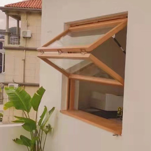 室内推拉窗定制阳台卧室窗户木框架原木玻璃门窗上下提拉木质窗户