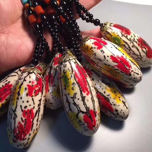 佛珠新款全新摆件超大千眼菩提子彩色果红绿风化果男女手串挂件