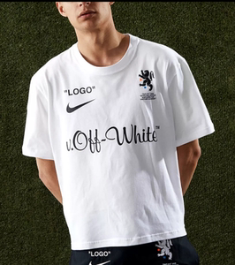 蓝带体育 nike x off-white ow联名黑白t恤短袖 aj3374-100