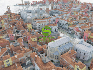 blender水城威尼斯城市3D模型 圣马可大教堂街道河道场景建筑4286