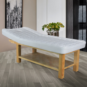 实木美容床高档美容院专用按摩床推拿床折叠家用理疗床spa床带洞_阿里