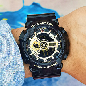 gshock黑金卡西欧手表男女时尚运动电子表ga-110gb-1a/ga-110-1b