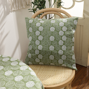 苎麻刺绣抱枕日式ins风小清新客厅沙发靠枕床头靠垫不含内芯枕套