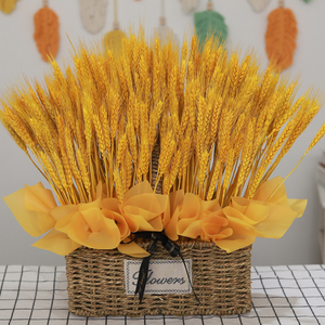 乡土黄金麦穗干花花束开业大麦客厅田园装饰摆件花瓶插花花蓝篮子