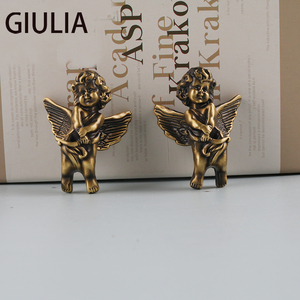 GIULIA丘比特天使小拉手黄铜柜子古铜色把手法式复古家具黄铜抽屉