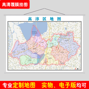 南京市地图高淳区详图可定制2022各省市乡镇区划办公室墙壁挂图
