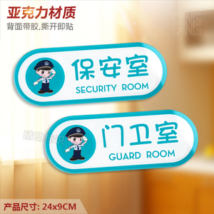警卫室门牌