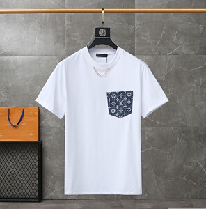 lvshuijian/路易lv威登新款男装字母logo印花休闲运动男生短袖t恤