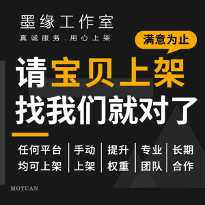 淘宝天猫产品发布宝贝代上架商品主图详情设计店铺代装修标题制作