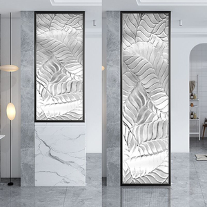 艺术玻璃屏风磨砂雕花