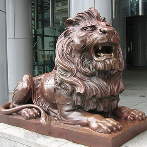 纯铜定制动物故宫狮子雕像镇宅定做门口迎宾汇丰狮子铸铜雕塑摆件
